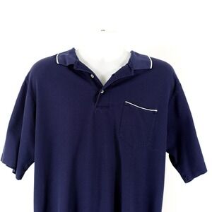 Polo Golf Ralph Lauren Blue Solid XL Cotton Polo Collared Shirt Short Sleeve‎